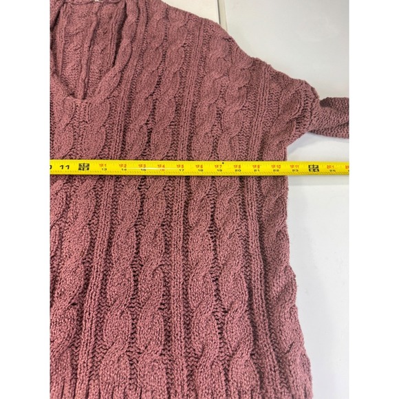 Free people tunic size Xs brown/mocha color 3/4 sleeve Pullover Crochet - Picture 12 of 13